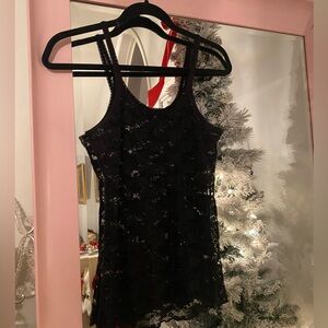 Black lace cami shirt